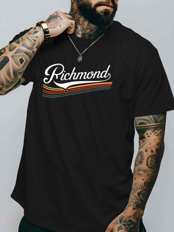 Richmond Men's Red Short-Sleeve T-Shirt - Breathable Polyester Blend, Casual Round Neck, Stylish Summer Top with Virginia Richmond Print, Everyday Tshirt|Round Neck Top|Spandex Comfort - Image 7