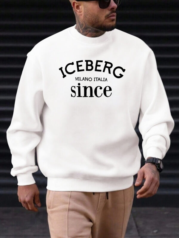 Men'S Casual Fashion Sweatshirt with ICEBERG SINCE Design - Image 4