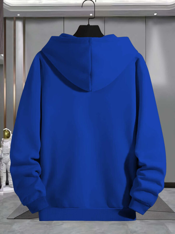 Men's Casual Streetwear Hoodie with LA MARRINA Graphic Print, Kangaroo Pocket & 100% Polyester - Beige Autumn/Winter Pullover, Machine Washable Regular Fit - Image 10