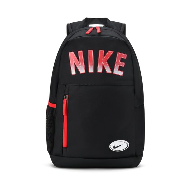 NIKE Men Women Double Shoulder Backpack, Polyester, Casual, Lightweight, Zipper Closure, Hand Wash, with Print, for Outdoor Sports