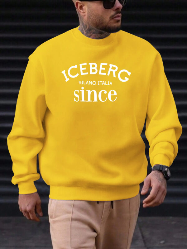Men'S Casual Fashion Sweatshirt with ICEBERG SINCE Design - Image 2