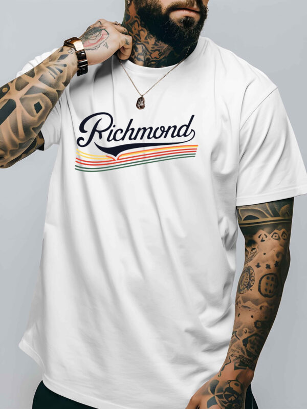 Richmond Men's Red Short-Sleeve T-Shirt - Breathable Polyester Blend, Casual Round Neck, Stylish Summer Top with Virginia Richmond Print, Everyday Tshirt|Round Neck Top|Spandex Comfort - Image 2