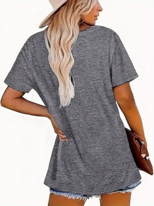 Women's Richmond Graphic Print T-Shirt - Soft Breathable Polyester Blend, Quick-Dry Casual Short Sleeve Tee with Bold Lettering & Circular Emblem Design for Outdoor Activities & Casual Attire, Machine Washable, All-Season Comfort, Nontransparent Material - Image 9