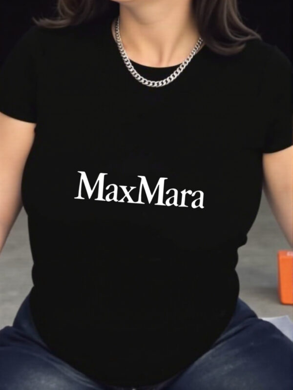 MAXMARA Women'S Graphic Print T-Shirt - Soft, Breathable Polyester Blend Short Sleeve Casual Summer Top, Quick-Dry & Easy Care, Round Neck, Perfect for Outdoor Activities & Casual Attire, All-Season Comfort, Versatile Clothing | Round Neck Shirt | Comfortable - Image 3