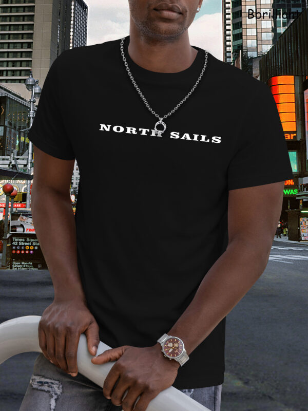North Sails Logo Print Men'S Casual Brown T-Shirt - Short Sleeve, Comfort Fit for All Seasons, Everyday Tshirt | Casual Style | Comfortable Fit - Image 5