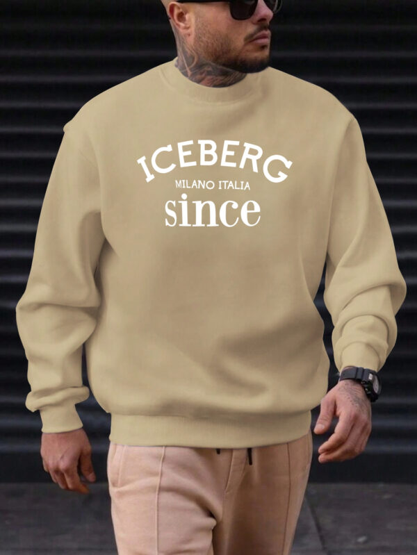 Men'S Casual Fashion Sweatshirt with ICEBERG SINCE Design - Image 5