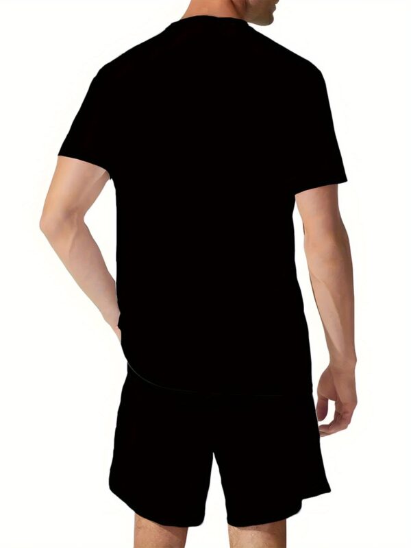 Men'S Summer Casual Sportswear Set with "COLMAR" Print Round Neck T-Shirt and Shorts Outfit, Lightweight Daily Wear for Men - Image 5
