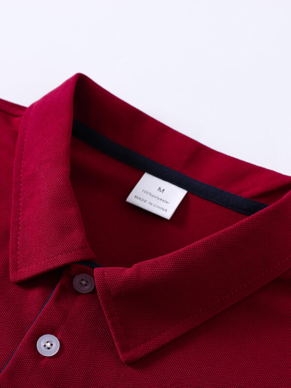 Men's Light Business Casual Shirt - 100% Polyester Breathable Summer Golf & Outdoor Shirt with Bold Red 'REPLAY' Letter Design, Machine Washable H-Fit - Image 8
