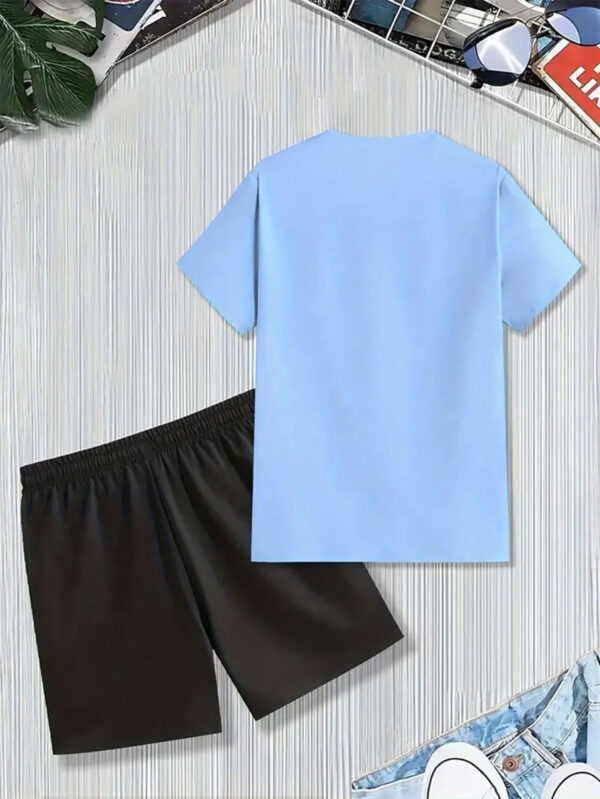 Men'S Summer Casual Sportswear Set with "COLMAR" Print Round Neck T-Shirt and Shorts Outfit, Lightweight Daily Wear for Men - Image 8