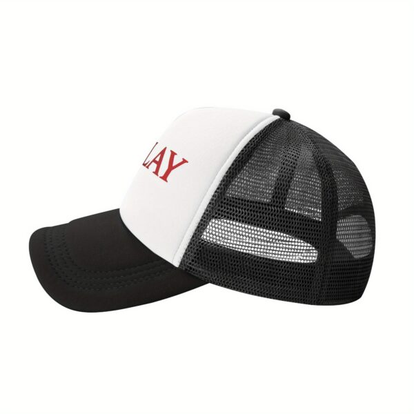 REPLAY Mesh Baseball Cap for Men & Women - Adjustable Lightweight Breathable Sport Hat with PVC Coating, White & Black Design for Camping, Outdoor Activities, Halloween, Thanksgiving, Father’s Day Gifts, Baseball Hat, Casual Headwear, Casual Style, Durable Headgear - Image 12