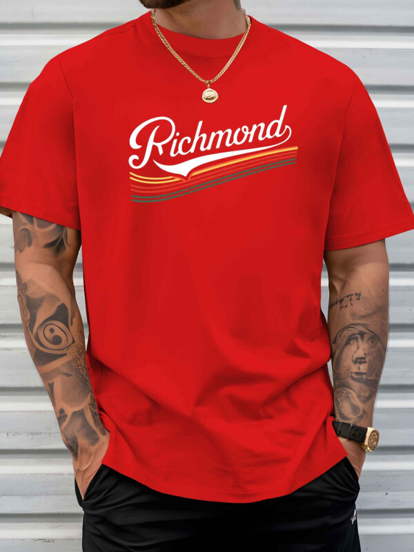 Virginia Richmond New Men'S Short-Sleeved T-Shirt Summer Fashion Trend Top Printed Men'S Bottoming Shirt Spring And Summer Round Neck Casual Versatile Breathable Top - Image 5