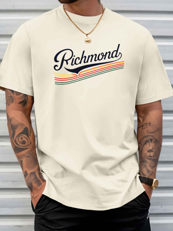 Virginia Richmond New Men'S Short-Sleeved T-Shirt Summer Fashion Trend Top Printed Men'S Bottoming Shirt Spring And Summer Round Neck Casual Versatile Breathable Top - Image 7