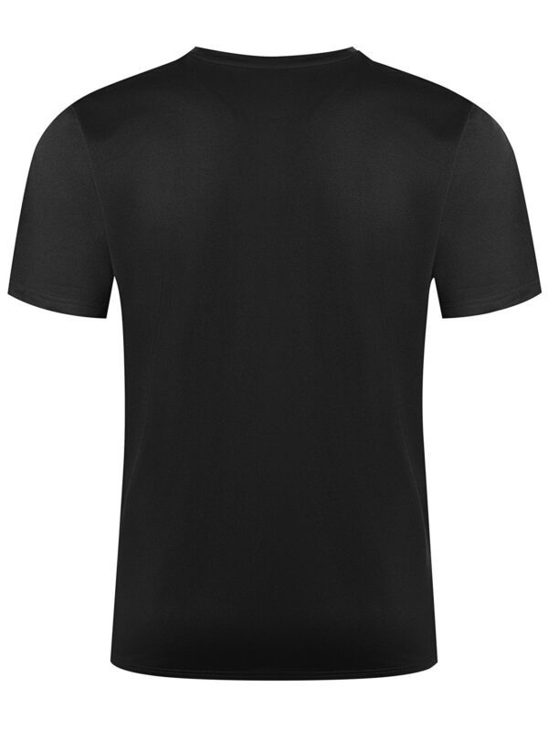 [Graphic T-Shirt] Black Soft Polyester Blend Men's "RAW" Graphic T-Shirt | Casual Short Sleeve Tee with Bold White Lettering, Comfortable & Stylish for Casual Attire, Everyday Tshirt - Image 6