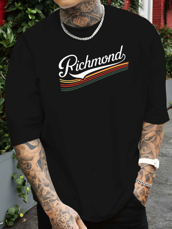 Virginia Richmond New Men'S Short-Sleeved T-Shirt Summer Fashion Trend Top Printed Men'S Bottoming Shirt Spring And Summer Round Neck Casual Versatile Breathable Top - Image 9