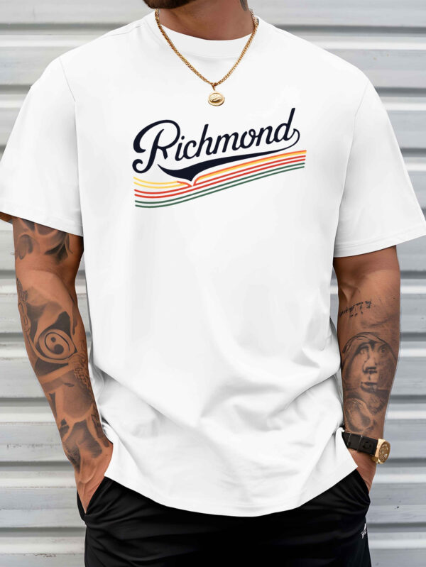 Virginia Richmond New Men'S Short-Sleeved T-Shirt Summer Fashion Trend Top Printed Men'S Bottoming Shirt Spring And Summer Round Neck Casual Versatile Breathable Top - Image 6
