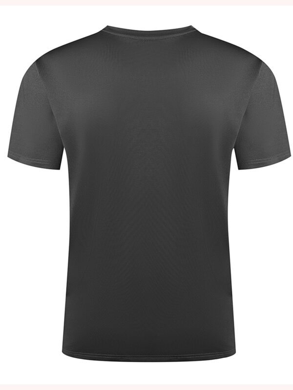 [Graphic T-Shirt] Black Soft Polyester Blend Men's "RAW" Graphic T-Shirt | Casual Short Sleeve Tee with Bold White Lettering, Comfortable & Stylish for Casual Attire, Everyday Tshirt - Image 8