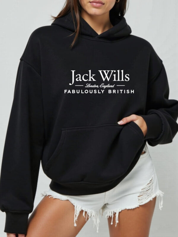Women's Casual Long Sleeve Hoodie with Letter Print Pocket Sweatshirt for All Seasons