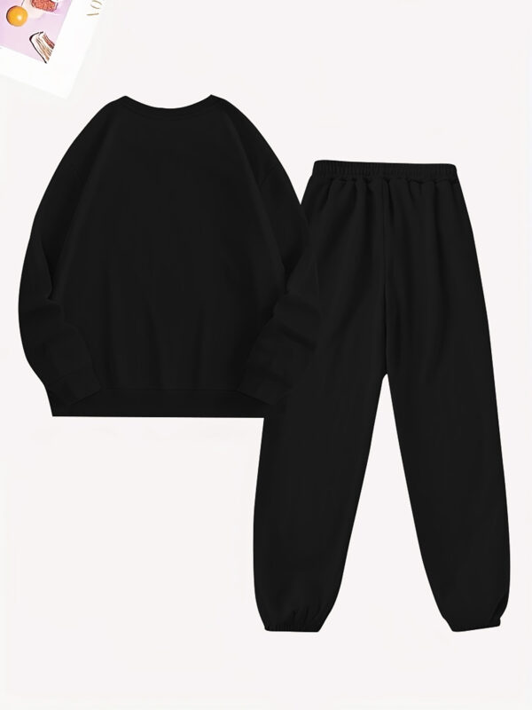 [Cozy Jack Wills] Jack Wills Women's Cozy Long Sleeve Crew Neck Sweatshirt & Jogger Pants Set | Soft Polyester Blend, Geometric Pattern, Casual Fall/Winter Outfit, Comfortable Fabric - Image 10