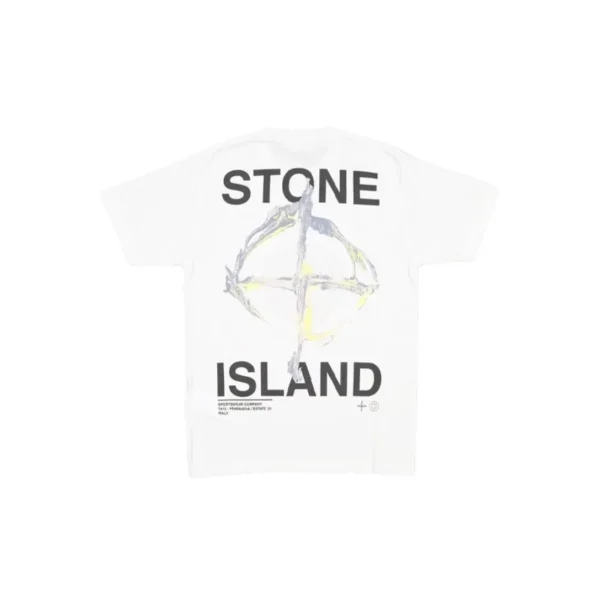 Summer STONE ISLAND Compass Stone Island Heavyweight Short-sleeved T-shirt for Men and Women's Matching Couple Outfits - zinifashion 18 - Image 2