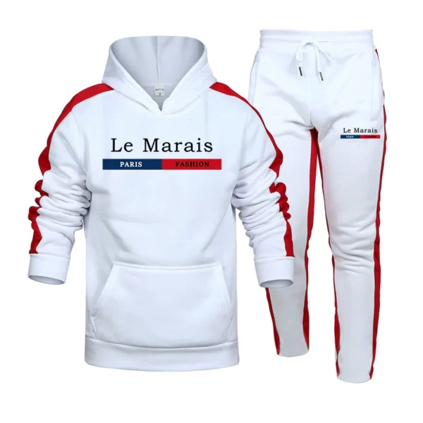 Le Marais Fashion Men's Tracksuit Hoodies and Sweatpants Autumn Winter Daily Casual Sports Jogging Suit Male Home Outdoor Outfit - zinifashion 200000343
