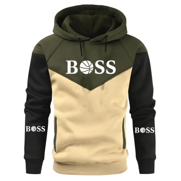 Fall Winter Men's Patchwork Hoodie Outdoor Casual Sportswear Street Fashion Men's Top Fleece Thermal Hooded Sweatshirt - zinifashion 200000343 - Image 6