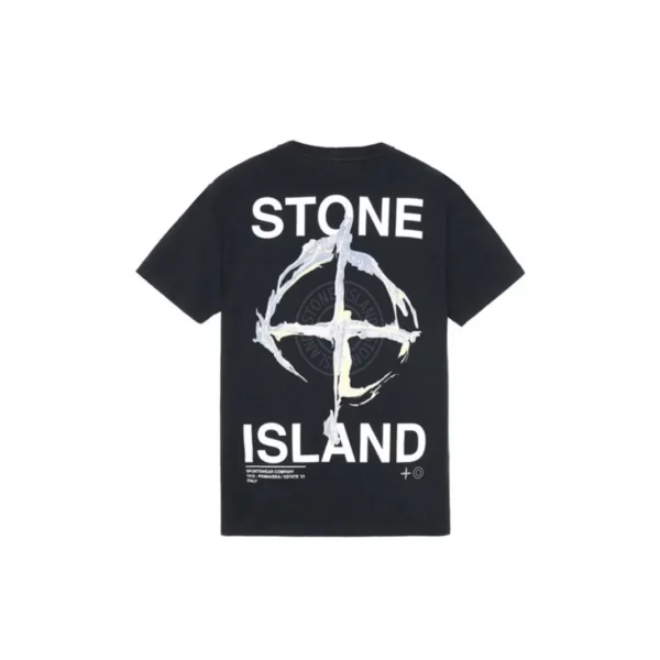 Summer STONE ISLAND Compass Stone Island Heavyweight Short-sleeved T-shirt for Men and Women's Matching Couple Outfits - zinifashion 18 - Image 3