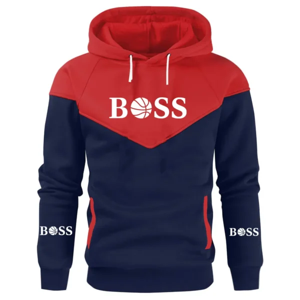 Fall Winter Men's Patchwork Hoodie Outdoor Casual Sportswear Street Fashion Men's Top Fleece Thermal Hooded Sweatshirt - zinifashion 200000343 - Image 3