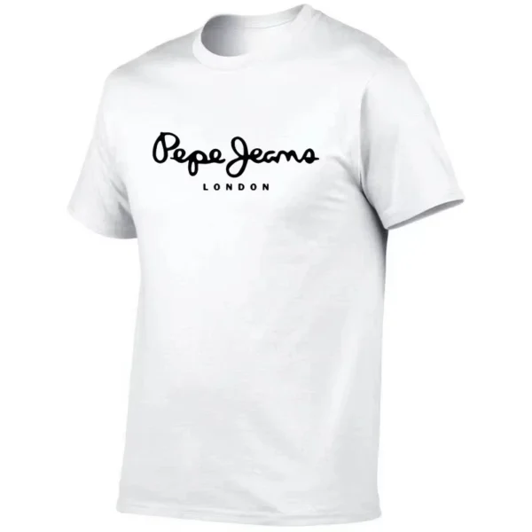 2025 Newest Pepe-Jeans-London Logo T-Shirt Summer Women's Short Sleeve Popular Tees Shirt Tops Unisex - zinifashion 1501 - Image 2