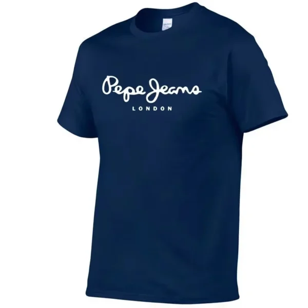 2025 Newest Pepe-Jeans-London Logo T-Shirt Summer Men's Women's Short Sleeve Surfing beach T-shirt Tops Unisex - zinifashion 18