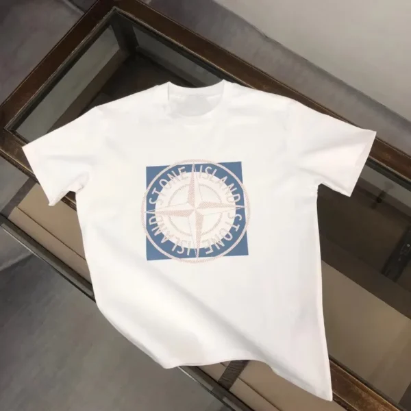 Fashion Brand Men T Shirt Casual Retro Stone New Logo Print Loose T Shirt Quick Drying Breathable 2025 Summer Leisure Cotton Tee - zinifashion 18 - Image 2