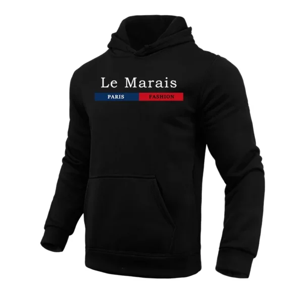 Paris Fashion Hoodies for Men High Quality Hooded Long Sleevd Sweatshirts All Season Daily Casual Sports Pullover Fitness Top - zinifashion 200000343 - Image 3