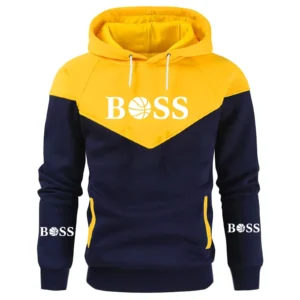 Fall Winter Men's Patchwork Hoodie Outdoor Casual Sportswear Street Fashion Men's Top Fleece Thermal Hooded Sweatshirt - zinifashion 200000343
