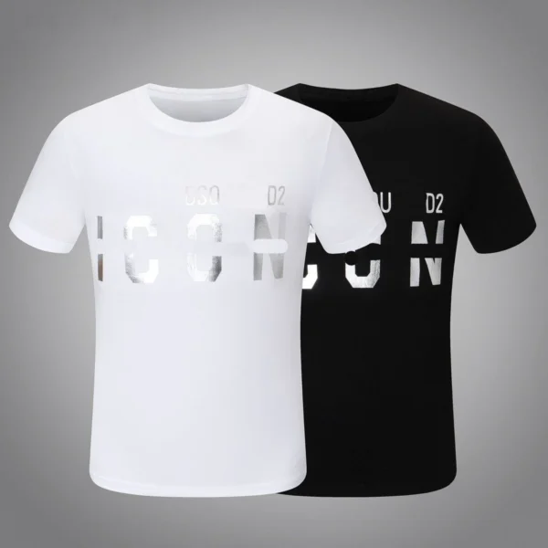 Cotton Summer Men's T-shirt New Personality Trend SQU ARED Short-sleeved T-shirt D Quadratic Fashion Versatile - zinifashion 18