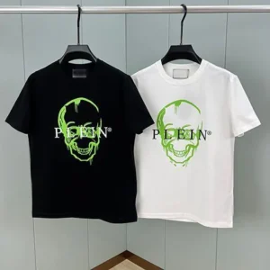 European Summer Skull Fashion Ultra Clear Print New Men's Loose Comfortable High Street Pure Cotton Breathable T-shirt - zinifashion 18