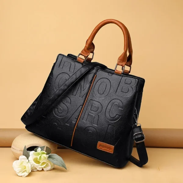 Large Capacity Trendy Women's Handbag Crossbody Bag for Outdoor Use Shoulder Bag with Zipper PU Material . - Image 2