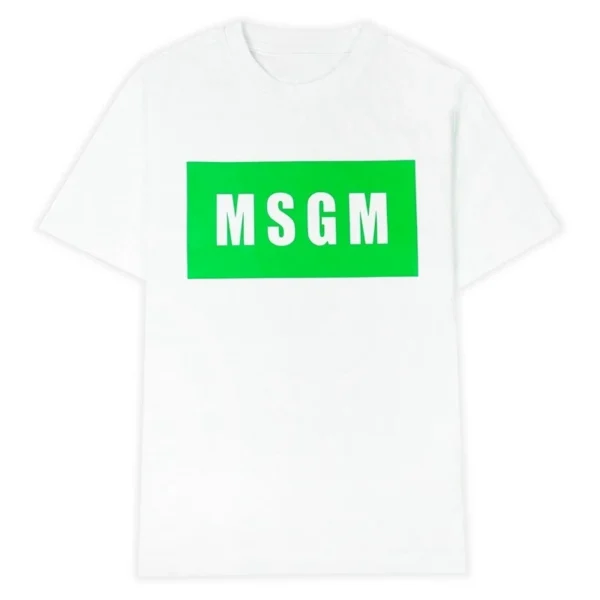 M Home Simple Box Letter Logo Printing White Short T-shirt Men and Women Pure Cotton 2025 Summer Gender-neutral Couple - zinifashion 18
