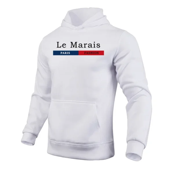 Paris Fashion Hoodies for Men High Quality Hooded Long Sleevd Sweatshirts All Season Daily Casual Sports Pullover Fitness Top - zinifashion 200000343 - Image 2