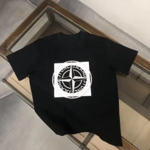 Fashion Brand Men T Shirt Casual Retro Stone New Logo Print Loose T Shirt Quick Drying Breathable 2025 Summer Leisure Cotton Tee - zinifashion 18
