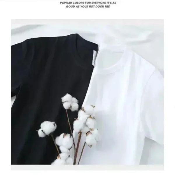 2025 New Summer Trend Classic Logo Printed Men's and Women's T-shirts, High-quality Pure Cotton Casual Round-neck Short-sleeved - zinifashion 1501 - Image 4