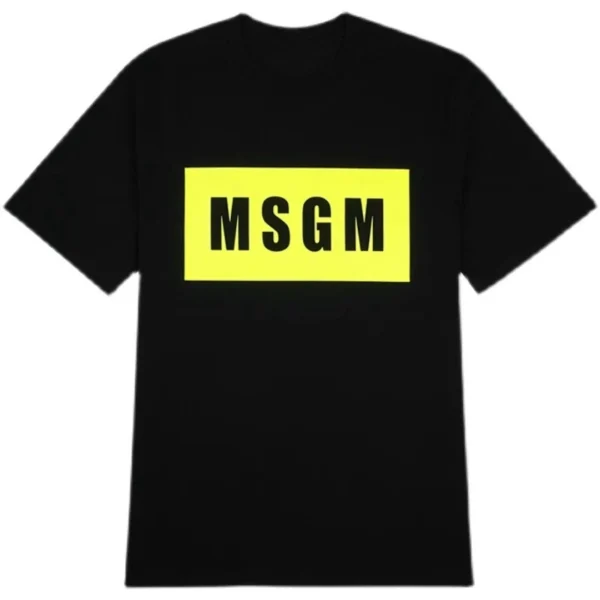 M Home Simple Box Letter Logo Printing White Short T-shirt Men and Women Pure Cotton 2025 Summer Gender-neutral Couple - zinifashion 18 - Image 3