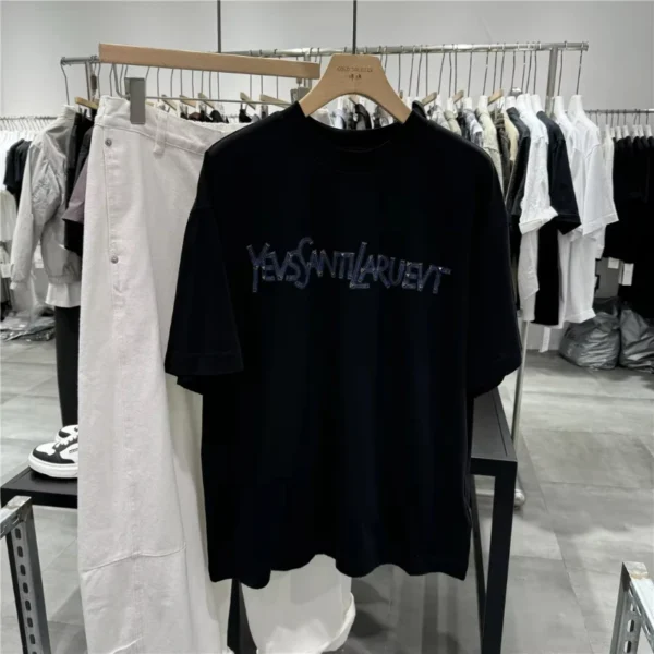 Summer Men's Faion Loose round Ne Pure Cotton Letter Print ort Sve T-irt Youth Versatile f Sve Top - zinifashion 200000343 - Image 3