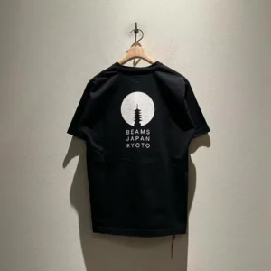 Loose Short Sleeve T-Shirt Unisex Kyoto Print Japanese Daily Wear Antibacterial Cotton Youth Fashion Casual Top for Summer - zinifashion 200000343