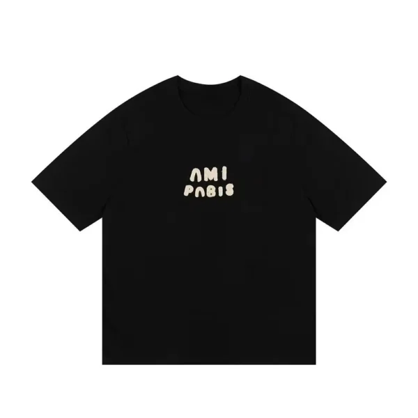 2025 New Summer fashion Love Crayon Letter Summer cotton short-sleeved T-shirt for men and women casual loose top High quality T - zinifashion 18