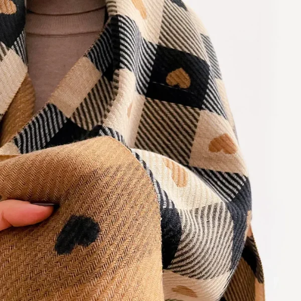 2025 Women Latest Jacquard Scarf Imitation Cashmere Soft Warm long Fringe Shawl Autumn Winter Coldproof Windproof Blanket - zinifashion 200000297 - Image 5