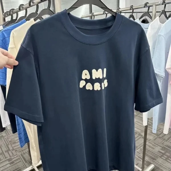 2025 New Summer fashion Love Crayon Letter Summer cotton short-sleeved T-shirt for men and women casual loose top High quality T - zinifashion 18 - Image 3