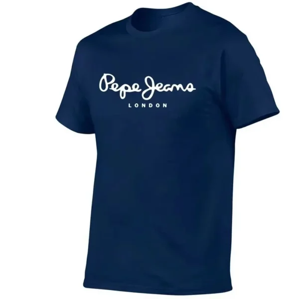 2025 Newest Pepe-Jeans-London Logo T-Shirt Summer Women's Short Sleeve Popular Tees Shirt Tops Unisex - zinifashion 1501 - Image 4