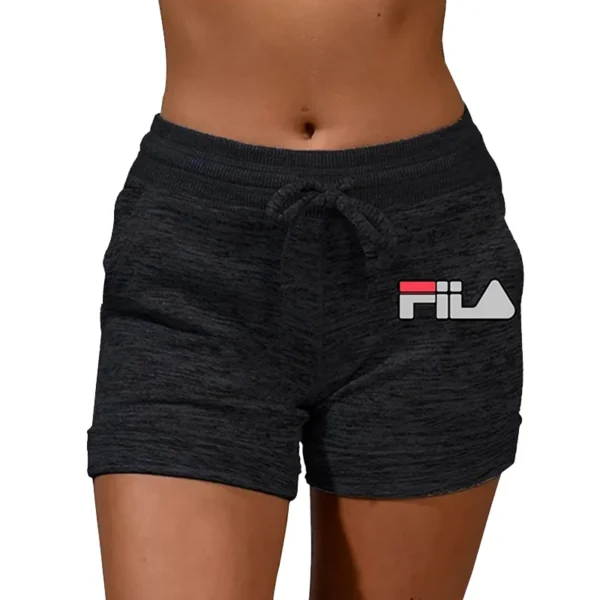 Nordic Letter Yoga Shorts | Abstract FIIA-Inspired Print Workout Pants | Breathable Quick-Dry Gym Wear 5 Sizes 5 Colors - zinifashion 200000345 - Image 2