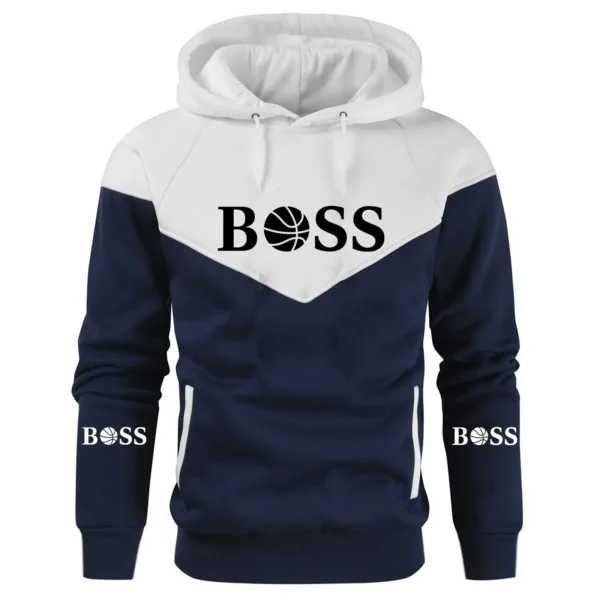 Fall Winter Men's Patchwork Hoodie Outdoor Casual Sportswear Street Fashion Men's Top Fleece Thermal Hooded Sweatshirt - zinifashion 200000343 - Image 5