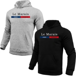 Paris Fashion Hoodies for Men High Quality Hooded Long Sleevd Sweatshirts All Season Daily Casual Sports Pullover Fitness Top - zinifashion 200000343