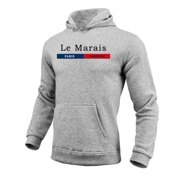Paris Fashion Hoodies for Men High Quality Hooded Long Sleevd Sweatshirts All Season Daily Casual Sports Pullover Fitness Top - zinifashion 200000343 - Image 5